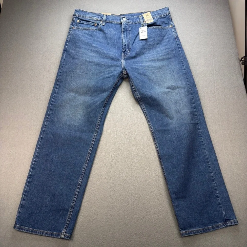 Levis 505 Regular Fit Straight Leg Jeans Men 40x30 (FIt 40x29) Blue Denim Casual